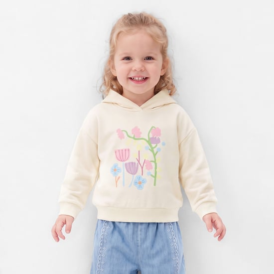 Juniors Floral Print Hoodie