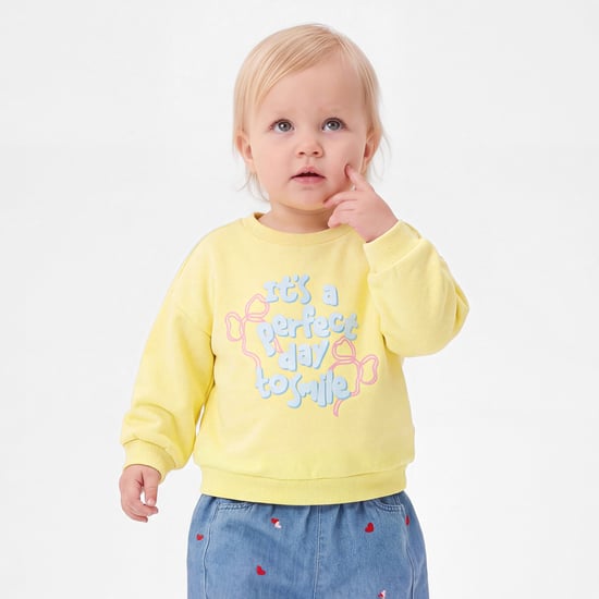 Juniors Printed Pullover Sweatshirt