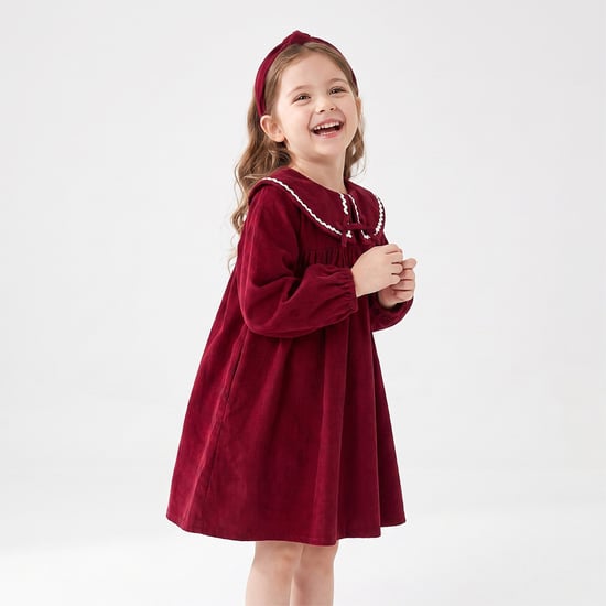 Juniors Corduroy Peter Pan Collar Dress