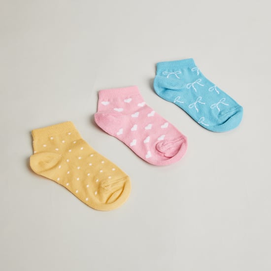 Juniors Assorted Ankle-Length Socks - Pack of 3