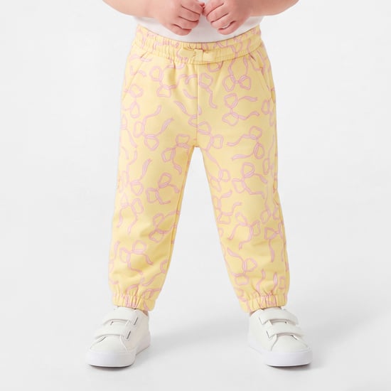 Juniors Bow Print Joggers