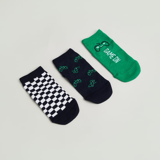 Juniors Assorted No Show Socks - Pack of 3