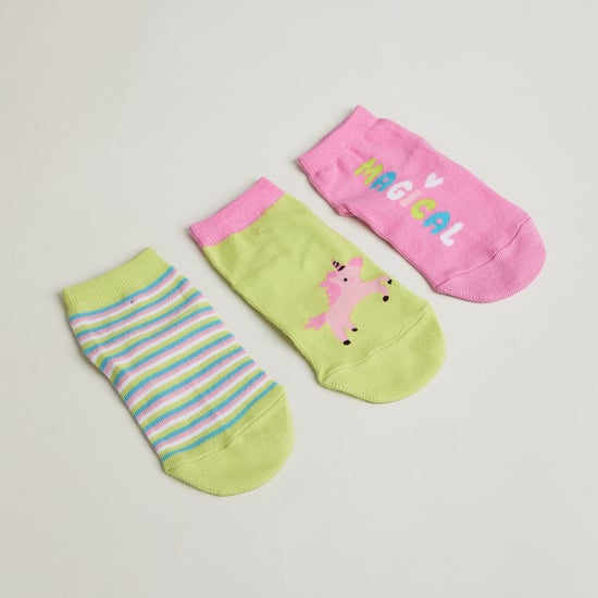 Juniors Assorted No Show Socks - Pack of 3