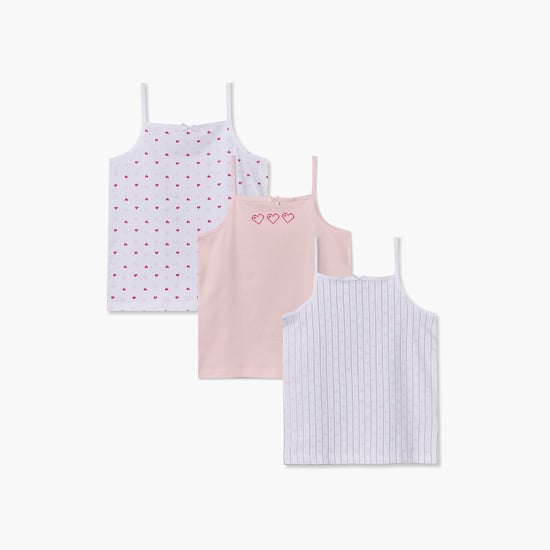 Juniors Heart Print Camisole - Pack of 3