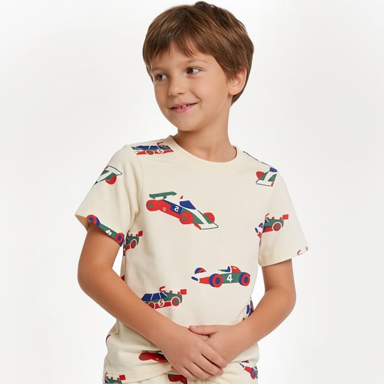 Juniors Vehicle Print T-shirt