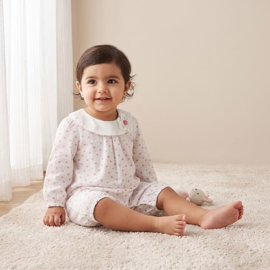 Juniors Heart Print Rompers