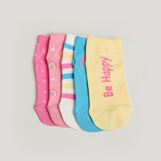 Juniors Assorted No Show Socks - Pack of 5