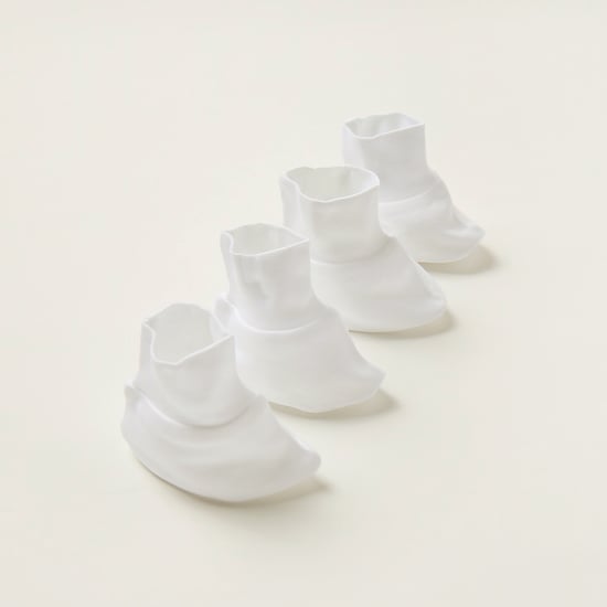 Juniors Solid Booties - Pack of 2