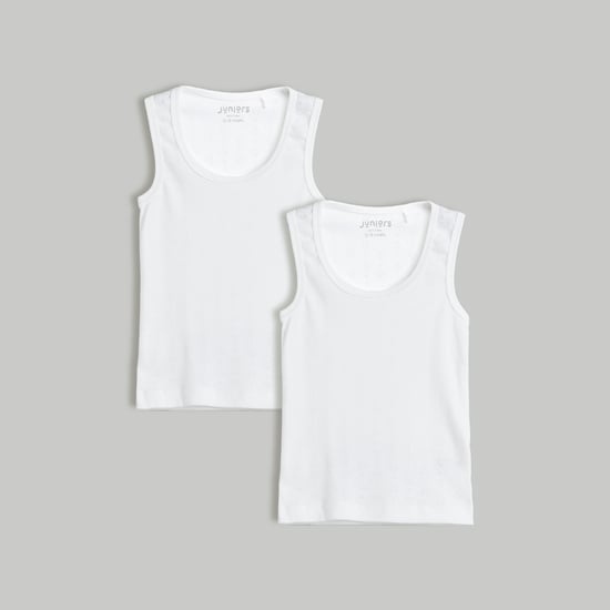 Juniors Eyelet Vests - Pack of 2
