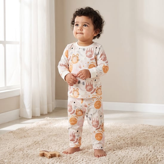 Juniors Printed T-shirt & Pyjama Set