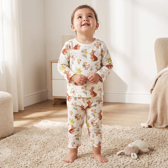 Juniors Graphic Printed T-shirt & Pyjama Set