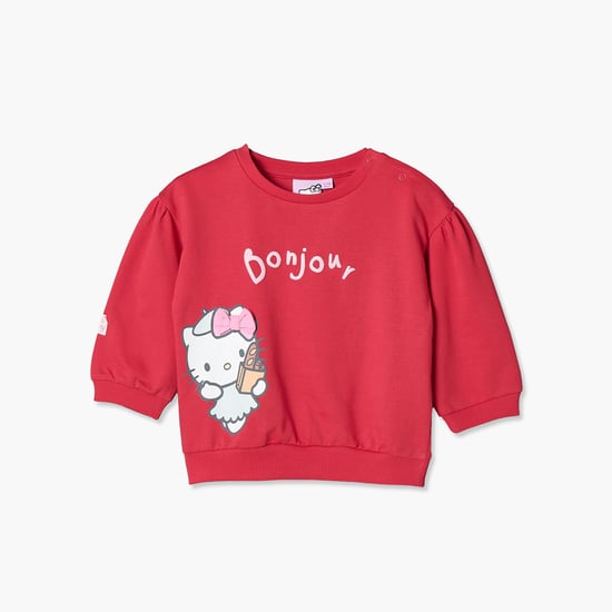 Juniors Hello Kitty Print Sweatshirt