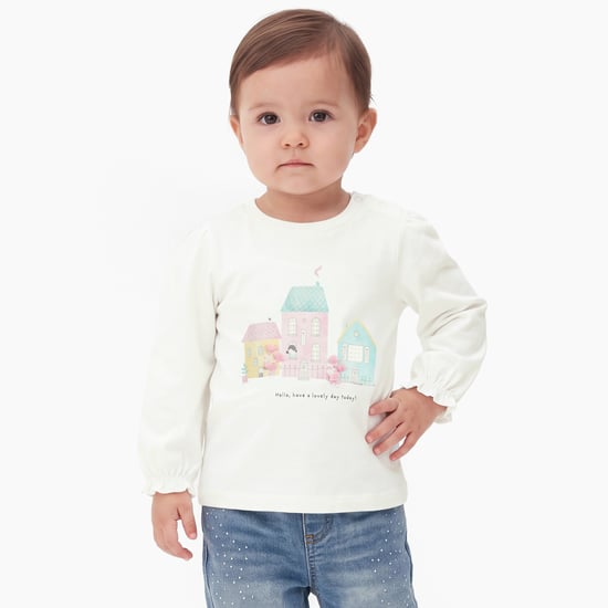 Juniors Graphic Printed Top