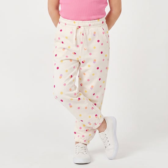 Juniors Polka Dot Print Joggers