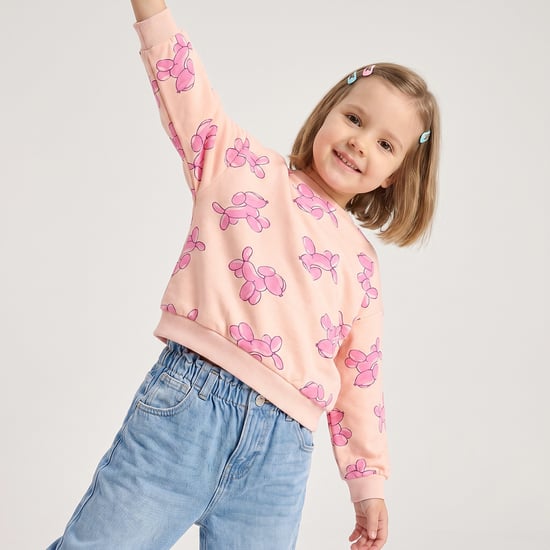 Juniors Balloon Dog Print Sweatshirt