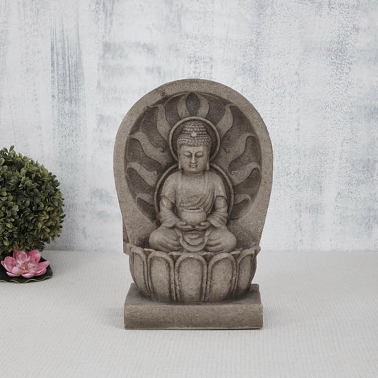 Alpine Polyresin Buddha Fountain - 24x18.5x35.5cm