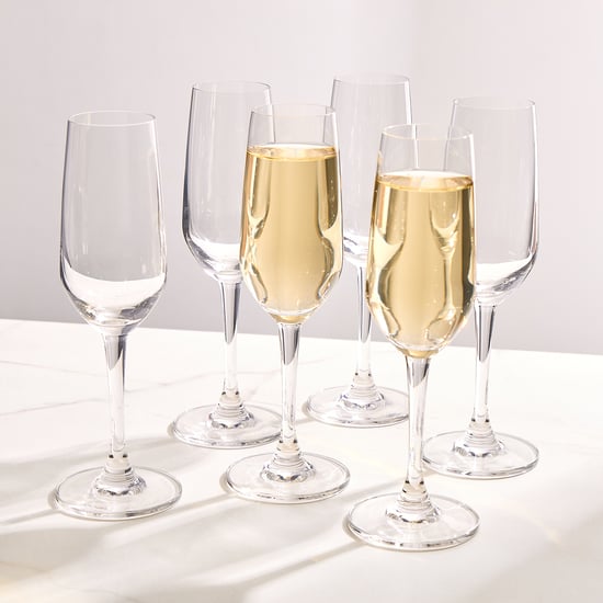 OCEAN Lexington Set of 6 Flute Champagne Glasses - 185ml