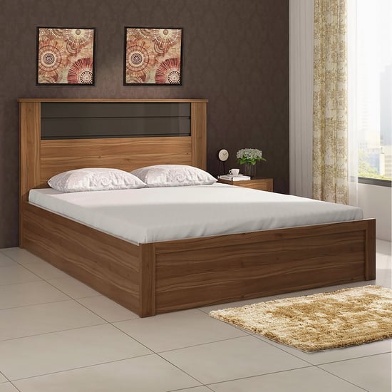 Quadro Cosco King Bed with Box Storage - Brown