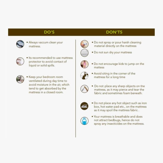 Restomax Pro 6+2 Inch Bonnel Spring Memory Foam Teen Mattress with Box Top, 120x195cm - Beige