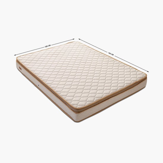 Restomax Pro 6+2 Inch Bonnel Spring Memory Foam Teen Mattress with Box Top, 120x195cm - Beige