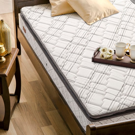 Restomax Elite 6+1 inches Pocket Spring Memory Foam Teen Mattress with Pillow Top, 120x195cm - White