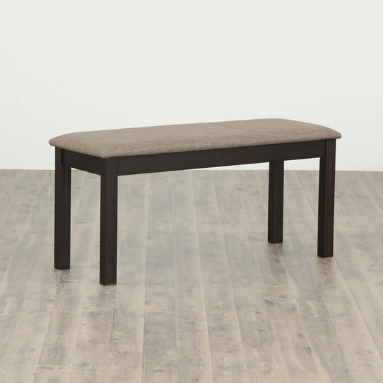 Helios Diana Fabric Small Dining Bench - Brown