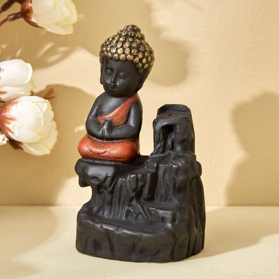 Corsica Polyresin Buddha Figurine with Incense Burner