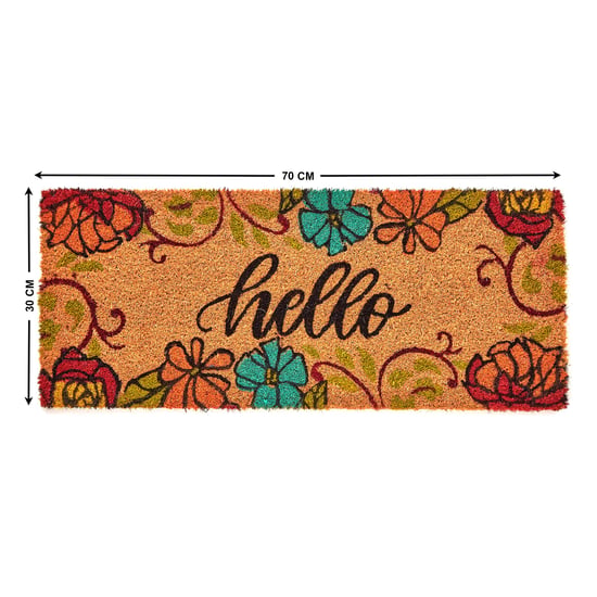 Corsica Hello Coir Printed Doormat - 70x30cm
