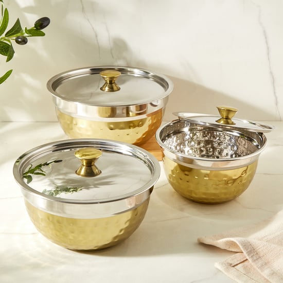 Shale Primo Set of 3 Stainless Steel Mixing Bowl Set