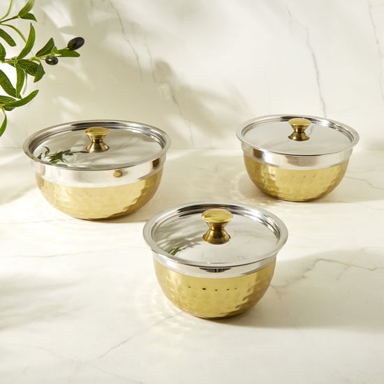 Shale Primo Set of 3 Stainless Steel Mixing Bowl Set