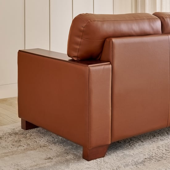 Walter Half Leather 3-Seater Sofa - Tan