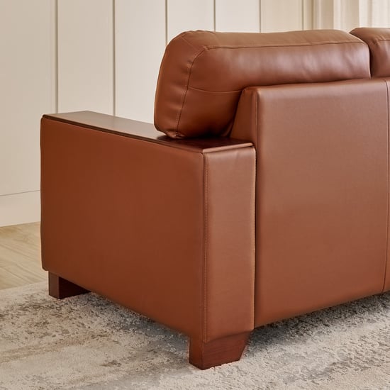 Walter Half Leather 3+2 Seater Sofa Set - Tan
