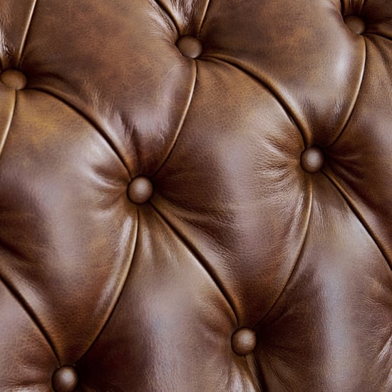 Chesterfield Leather 3-Seater Sofa - Brown