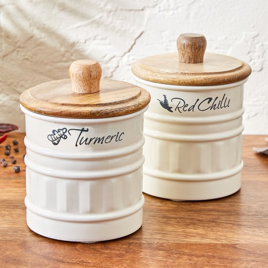 Mirage Monet Set of 2 Metal Canisters with Lid