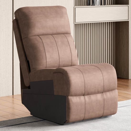 Denver Fabric 1-Seater Armless Recliner - Brown
