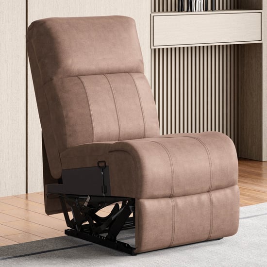 Denver Fabric 1-Seater Armless Recliner - Brown