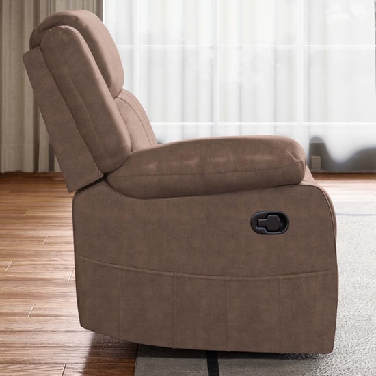 Denver Fabric 3-Seater Sectional Recliner Set - Brown