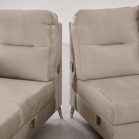 Helios Vive Fabric 3-Seater Left Corner Sofa with Chaise - Beige