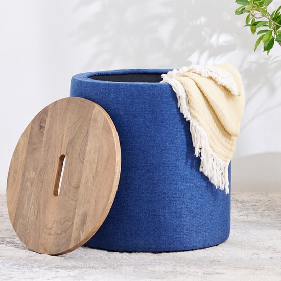 Santorini Fabric End Table - Blue