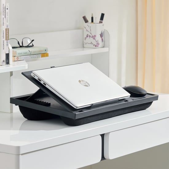 Lapso Polystyrene Laptop Desk with Mouse Pad - Black