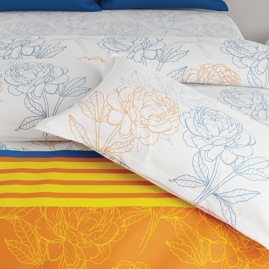 UNITED COLORS OF BENETTON Rainbow Cotton 210TC Printed 3Pcs Super King Bedsheet Set