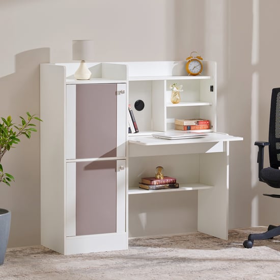 Quadro NXT Flap Study Desk - White