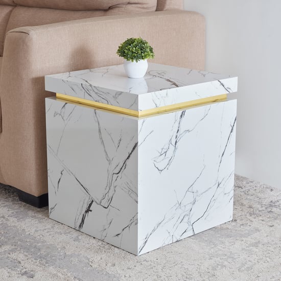 Massimo End Table - White