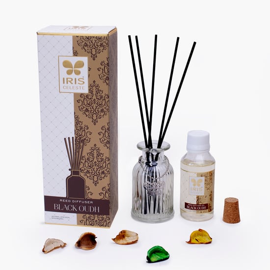 IRIS Celeste Black Oudh Reed Diffuser Set