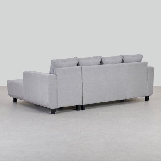 Berry Fabric 3-Seater Right Corner Sofa with Chaise - Grey