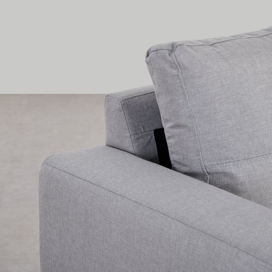 Berry Fabric 3-Seater Right Corner Sofa with Chaise - Grey
