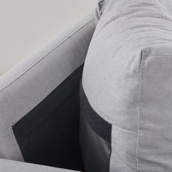 Berry Fabric 6-Seater Corner Sofa - Grey