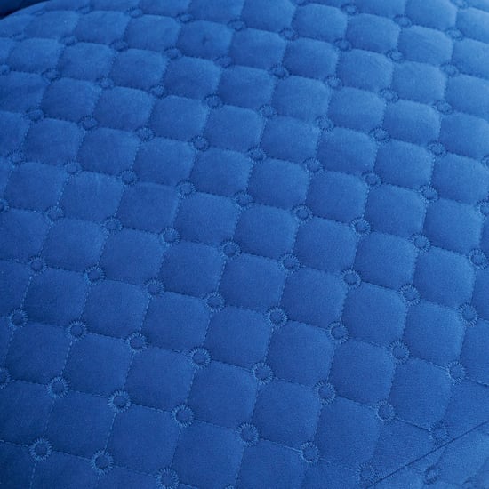 Helios Elon Velvet Accent Chair - Blue