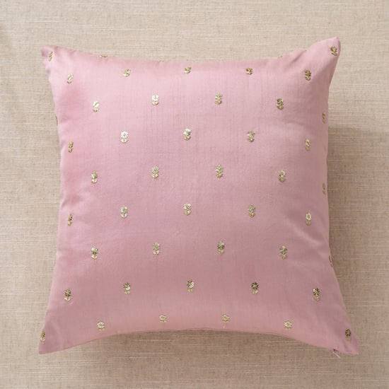 Velour Adorn Embroidered Cushion Cover - 40x40cm