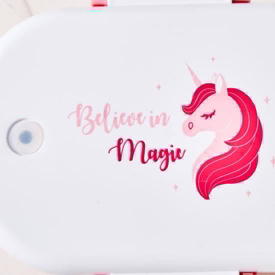 Back To School Unicorn Print Steel Lunch Box - 630ml